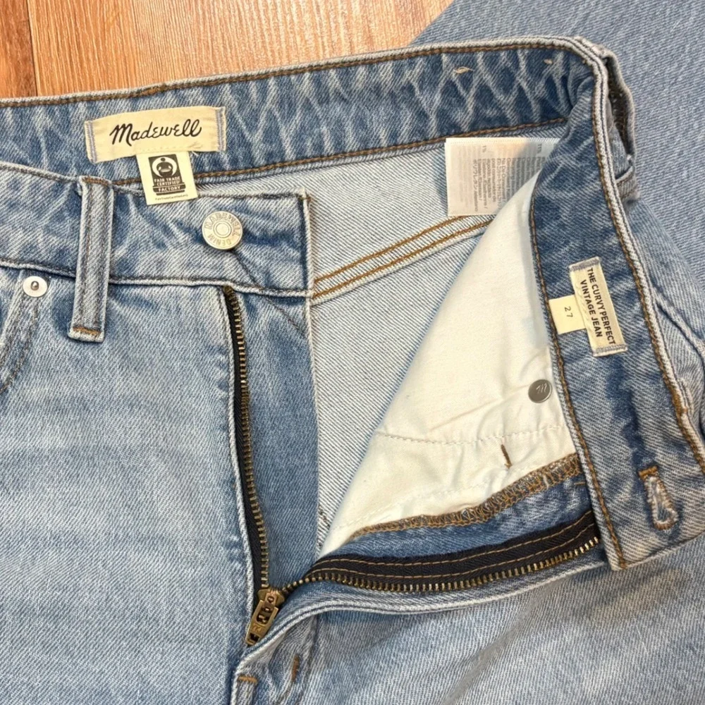 Madewell Women's Jeans Blue Size 27 Curvy Vintage Light Wash Distressed‎ NWOT - Picture 4 of 11